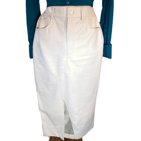 ❌SOLD❌ Zara Vegan "Leather" High Waisted Maxi Skirt Sz XS - Picture 1 of 7